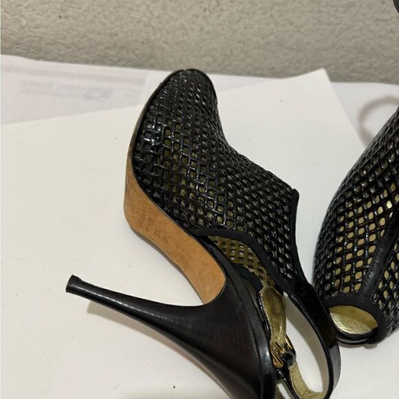Giuseppe Zanotti  Slingback Pumps  shoe black heels open toe perforated - Picture 8 of 10